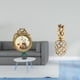 thumbnail image 2 of Elegante Marco De Fotos Redondo Europeo Ornamentado Y Escultura De Figura De Resina Dorada. Regalo Decorativo Ideal Para Bodas, Oficinas O Salas De Estar., 2 of 8