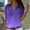 Purple, variant on Sakmal Spring Tops for Women 2024 Short Sleeve Pink Gradient V-Neck Button-Up Shirts Womens Shirts