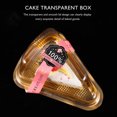 thumbnail image 3 of Cajas de pastel triangulares de 50 piezas recipientes de pastel de pastel transparente con pegatinas para el postre de panadería, 3 of 6