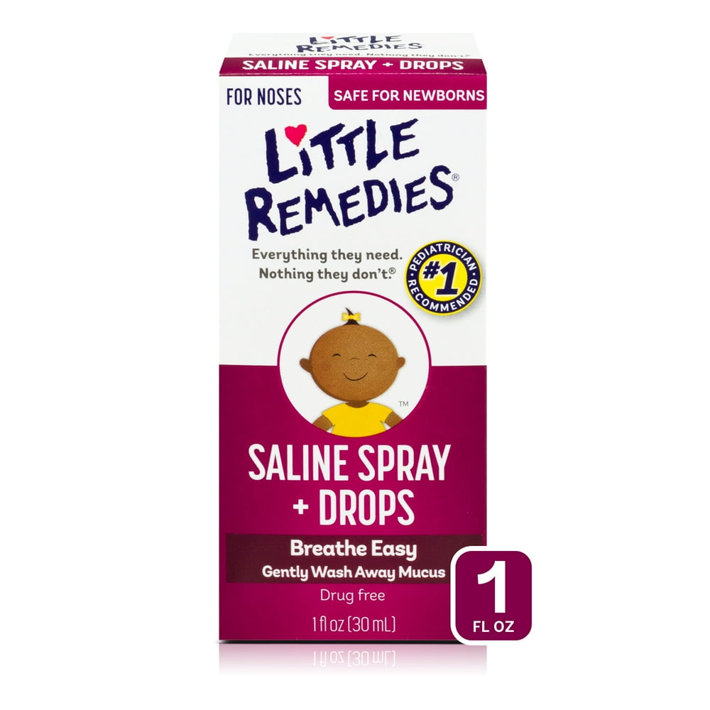 Little Remedies Saline Spray and Drops, Safe for Newborns, 1 fl oz