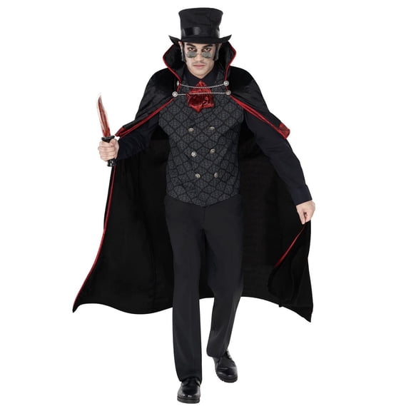 Morph Jack the Ripper Mens Halloween Costume for Mens Black Large