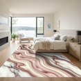 thumbnail image 3 of ODIKA 4'x6' Machine Washable Non-Slip Area Rug, Abstract White High Traffic Rug, White, 1162060, 3 of 7