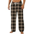 thumbnail image 2 of Xuniizn Mens Pajama Pants, Plaid Fleece Elastic Waist Casual Warm Loose Sleep Pants with Pockets, Big Tall Soft Comfortable Flannel Pajama Bottoms, 2 of 4