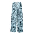 thumbnail image 4 of Dress Pants Women Petite High Waisted Wide Leg Summer Beach Vacation Pants Boho Lounge Casual Palazzo Trousers, 4 of 9