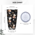 thumbnail image 4 of Logiee Lilies Flowers Print 20OZ Car Cup with Lid, Stainless Steel Vacuum Insulated Double Wall Travel Tumbler, Durable Insulated Coffee Mug,Thermal Cup with Straw-Straw Two-piece Set, 4 of 8