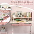 thumbnail image 6 of Costway Kids Study Desk with 7-Level Tiltable Desktop Adjustable Height Pull Out Drawer Pink, 6 of 10