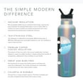 thumbnail image 7 of Simple Modern 20oz Ascent Water Bottle With Straw Lid - Stainless Steel Hydro Tumbler Flask - Double Wall Vacuum Insulated Small Reusable Metal Leakproof Shimmer: Blue Moonstone, 7 of 7