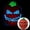 Red Mask - Ice Blue & Green Glow, variant on LED Light Up Pumpkin Mask, Glowing Jack-O-Lantern Scary Mask for Halloween Cosplay Party