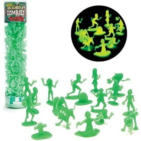 Zombie Action Figures - 100 Glow in The Dark Zombies with 14 Unique Sculpts - Includes Zombies  Zombie Pets  Gravestones  and Humans - Great Gift for Kids price history on PriceWatchPro
