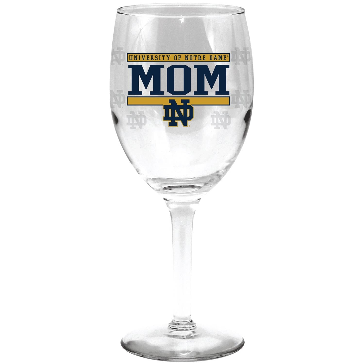 Notre Dame Fighting Irish 11oz. Mom Stemmed Wine Glass