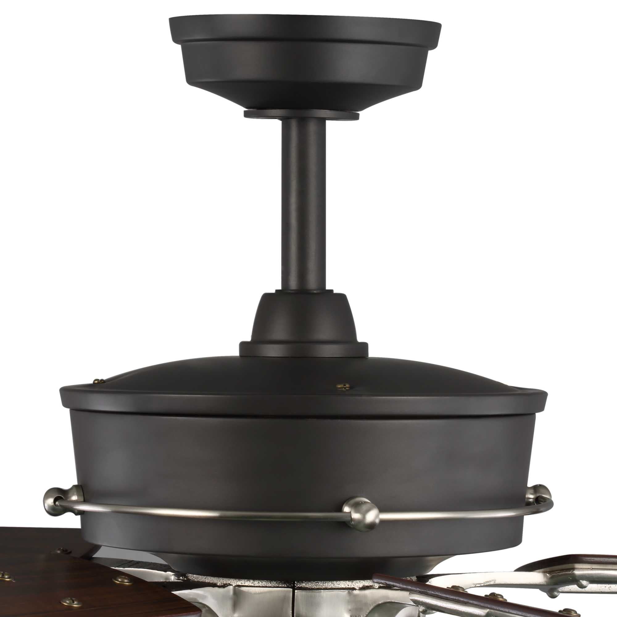 Teasley Collection 56" Five-Blade Ceiling Fan With Glass Shades