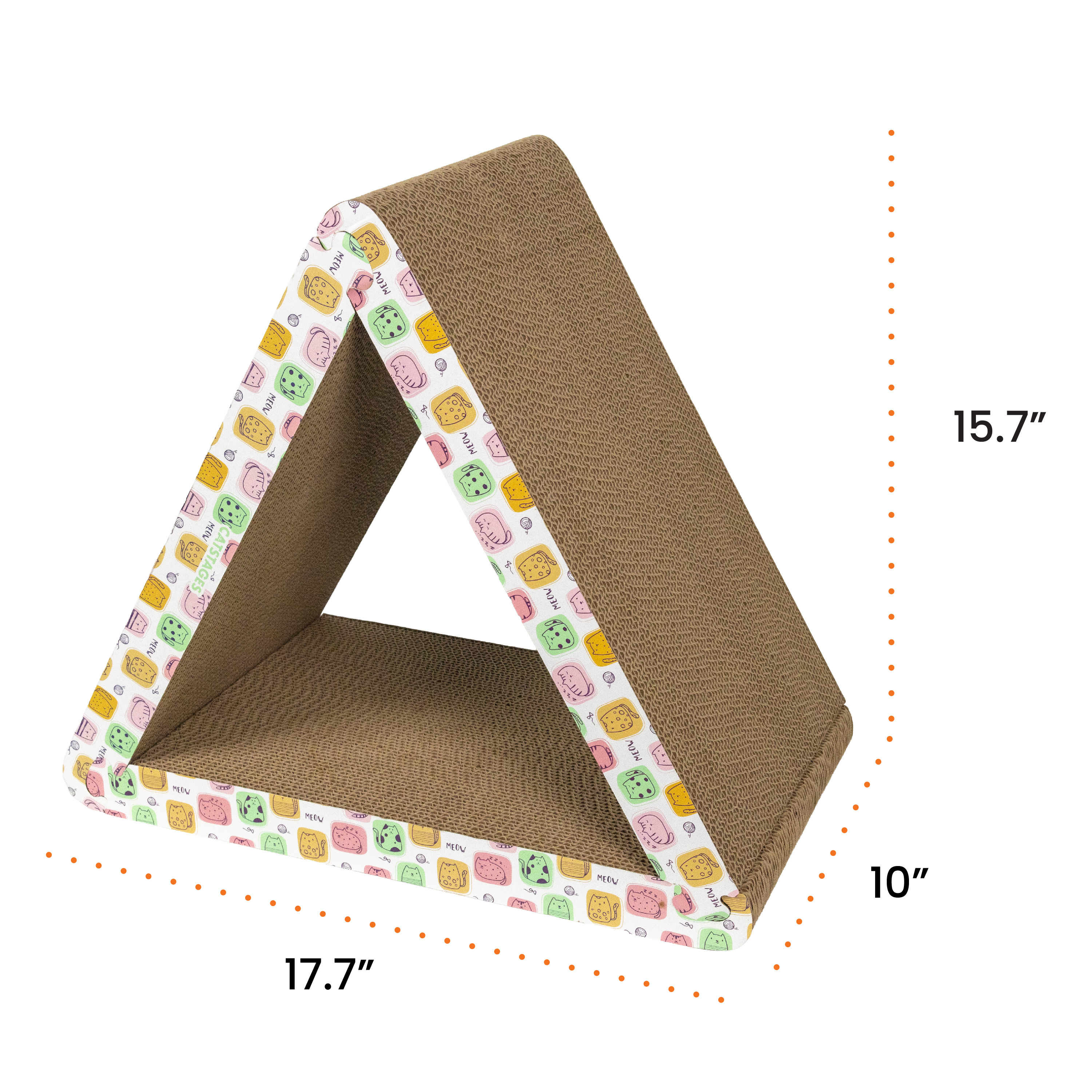 Catstages Seek & Scratch Triangle Cat Scratcher photo 7