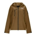 thumbnail image 5 of EchfiProm Lightweight Windbreaker Jacket for Women Brown Outdoor Waterproof Zip-up Hooded Coat, 5 of 7