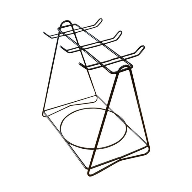 EeaseMX Soporte triangular de acero inoxidable para tazas y platos, soporte colgante para tazas de café, organizador de cocina, estante de secado (para 6 tazas y 6 platos)