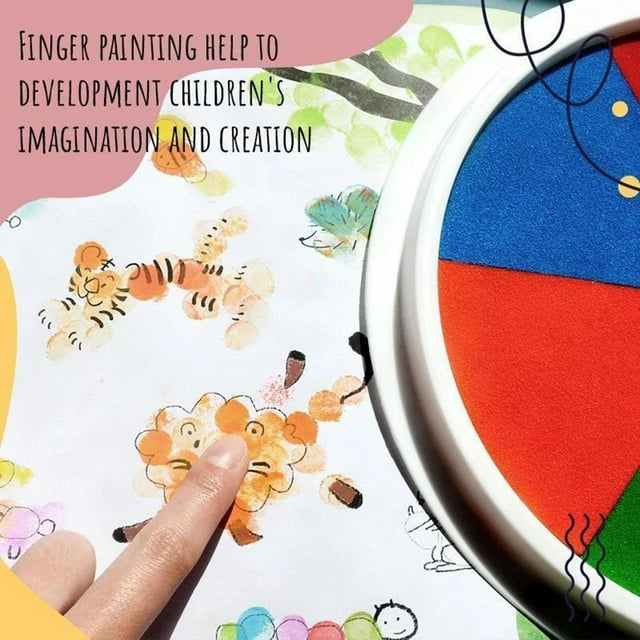 Kit De Pintura De Dedos Divertido, Kit De Pintura De Dedos Divertido Para Niños, Pintura De Dedos Lavable No Tóxica, Juguetes De Dibujo De Dedos, Manualidades DIY ANGGREK Finger Drawing Toys