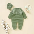 thumbnail image 6 of Generic Boys Knitted Pullovers for Toddler Boy Girl Patchwork Knitted Sweater Baby Jumpsuit Romper Cotton Caps Hat Outfits Sets Clothes, 6 of 6