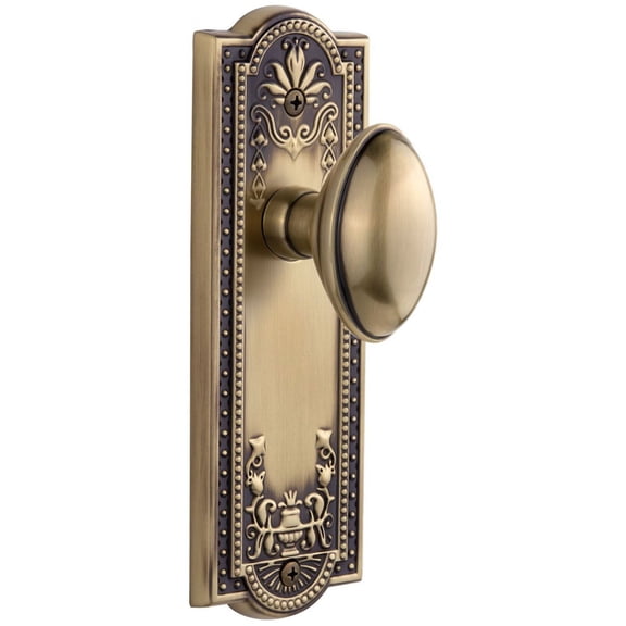 Grandeur Paredn_Prv_234 Parthenon Solid Brass Rose Privacy Door Knob Set - Brass