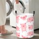 thumbnail image 5 of Fotbe Kawaii Pigs Cesto de Ropa con Asas, Cesto Impermeable de Gran Capacidad, Bolsa de Lavado para Dormitorio, Cesto de Ropa con Ruedas y Asas-Medium, 5 of 6