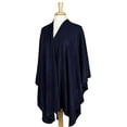 thumbnail image 2 of Beaute Fashion Adult Women's Draped Ruana Shawl Cape (Navy), 2 of 2