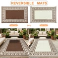 thumbnail image 2 of Kzaei Waterproof Outdoor Rug, 9'x12' Reversible Plastic Camping Area Rugs, Brown, 2 of 8