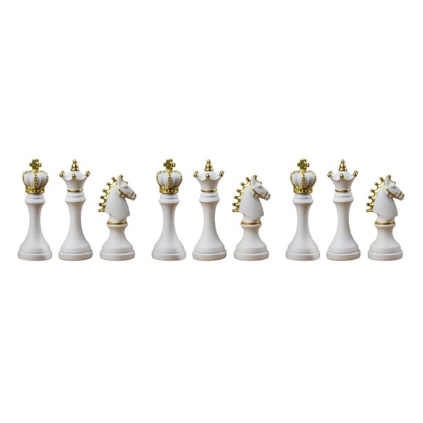 Injueey 3Pcs International Chess Figurine Statue for Home Decoration Office Type1