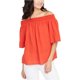 thumbnail image 1 of Blusa de muñeca con fruncido para mujer Rachel Roy naranja extragrande, 1 of 1