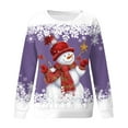 thumbnail image 4 of WEAIXIMIUNG Chandail en Molleton Court à Fermeture Éclair pour Femmes, Imprimé Joyeux Noël, Col Rond, Coupe Ajustée, Manches Longues, Décontracté, Ample, 4 of 4