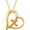Yellow, variant on 925 Sterling Silver White Gold-Plated Orange Sapphire Cross With Heart Pendant Necklace - Perfect Christmas Gift for Women
