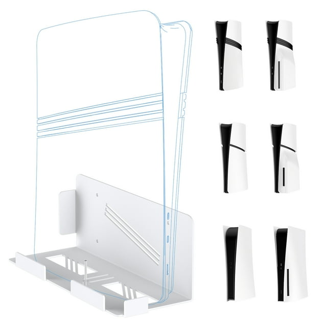 Universal Wall Mount Bracket Compatible with PlayStation 5 Pro/Slim Console - Game Controller Metal Material Organizer Holder