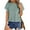 Green, variant on T Shirts for Women Summer Short Sleeve Eyelet Tops Dressy Casual Crewneck Blouses