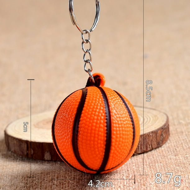 Porte-clé ballon de basket métallique