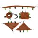 thumbnail image 5 of 5Pcs Hamster Sugar Glider Hanging Cage Accessories Set Leaf Wood Design Small Animal Hammock Channel, 5 of 5