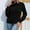 Black, variant on Idoravan Sweaters for Women Fall Fashion Women Long Sleeved Pullover Patchwork Loose Shirt Sweater Tops