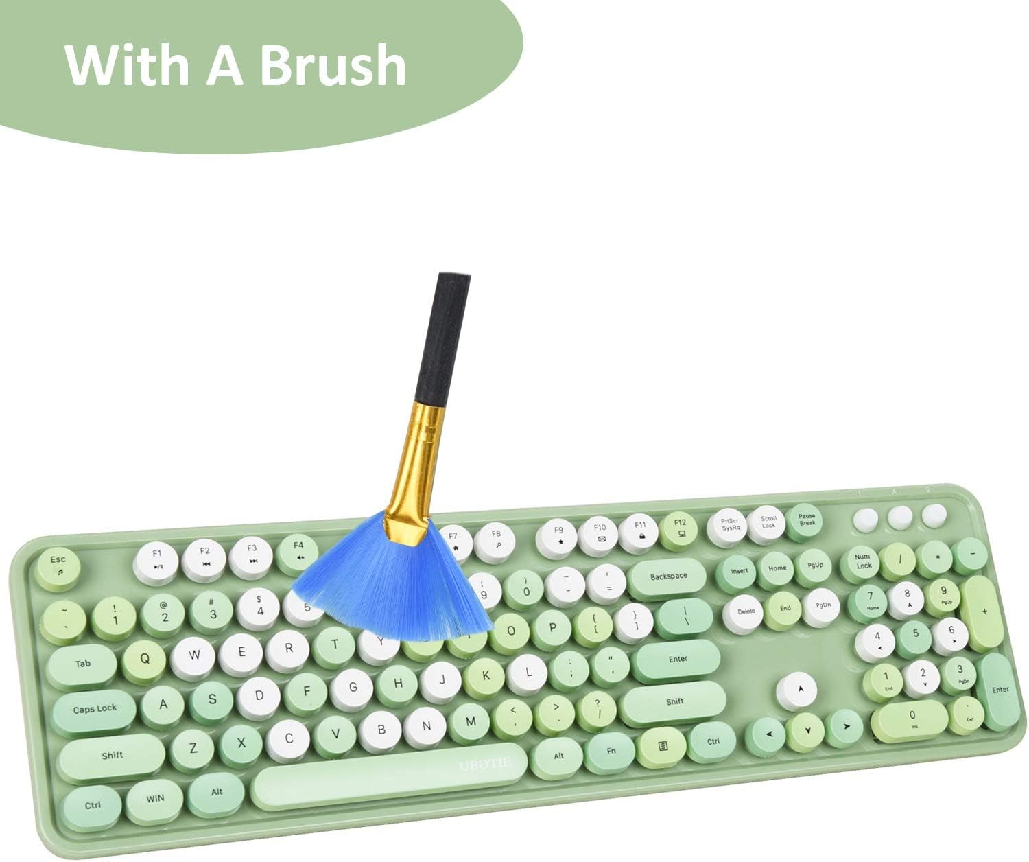 Colorful Computer Wireless Keyboard and Mouse Combination, Typewriter Soft Key Office Full-size Keyboard, 2.4GHz Non-drop Connection and Optical Mouse (purple Color)