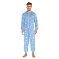 thumbnail image 2 of Cute Jellyfish Adult onesie Pajamas, Crystal Velvet Ultra Soft Warm Jumpsuit for Men and Women, 2 of 7