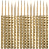 PTOOTP 32 Pcs Golden Wooden Sticks for Lollipops Cake Party Dessert Decoration