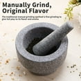 Luvan Kitchen Stone 6 inch Granite Mortar and Pestle Set, 2 Cup for