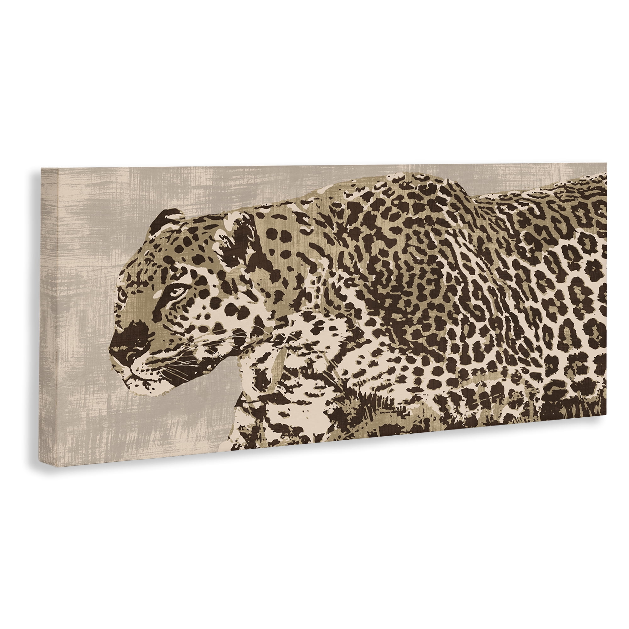 Stupell Industries Fierce Growling Cheetah Animals Painting Wrapped Canvas Art Print Wall Art, 48 x 20