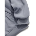 thumbnail image 5 of ZAFUL for Junior Letter Graphic Embroidered Fleece Mask Hoodie Gray S, 5 of 5
