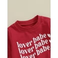 thumbnail image 6 of Bslissey Baby Boys Girls Pants Set Long Sleeve Letter Heart Embroidery Sweatshirt + Elastic Trousers 3M 6M 9M 12M 18M 24M Infant Toddler 2Pcs Valentine’s Day Outfits, 6 of 9