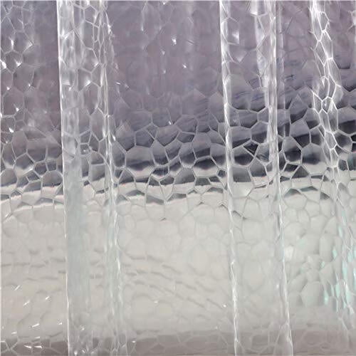 10 Guage Design Clear Shower Curtain Liner,Plastic 3D Water Cube Clear Shower Curtain Liner,No Odors,Eco Friendly