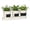 white, variant on 4W Indoor Metal Herb Garden Planter Set, 3 Pots with Tray and Chalkboard Labels, Green