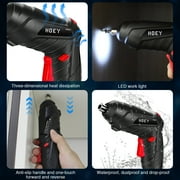 Cordless Screwdriver, 47 in 1 Electric Screwdriver,Dual Position Handle with USB Cable LED Light for Home Office DIY Tools