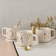 thumbnail image 2 of Thyme & Table 13.5 fl oz Monogram N Stoneware Mug, Coaster and Stir Set, 2 of 5