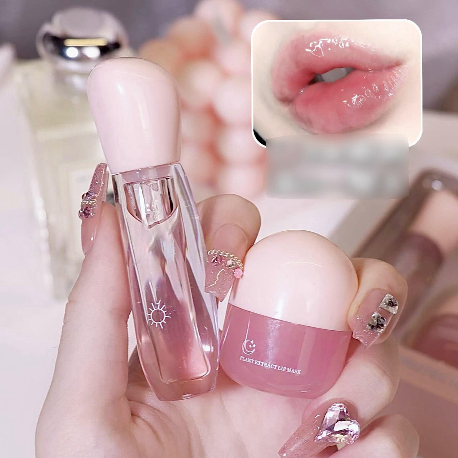 Lip Kits Makeup Lip Peel Water Lip Stain Plumper Natural Lip Color Pigment Ink Lip Tint Makeup Pallet Lipstick Candy Cute Lipstick Girls Lip Gloss Grape Water Night Truly Beauty