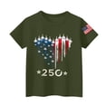 thumbnail image 2 of USA 250th Anniversary Shirt Men Patriotic Jet Fighter American Flag Graphic T Shirt America 250 Independence Day Tee, 2 of 5