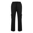 thumbnail image 4 of YOTMKGDO Straight-Leg Baggy Casual Solid Pants for Men, Black M, 4 of 6
