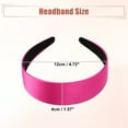 thumbnail image 4 of Unique Bargains Hair Headband Wide Satin Headband for Women Girl Rose Red 1.57" Wide Headband, 4 of 7