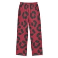 thumbnail image 2 of Red Black Leopard Pajama Pants Soft Lightweight Lounge Pants Bottoms Sleep Pants Warm Comfy, 2 of 9
