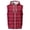 Red, variant on Delconic Mens Vintage American Style Hooded Sleeveless Zip Vest Casual Sports Plaid Print Fleece Lined Lightweight Outerwear Black L